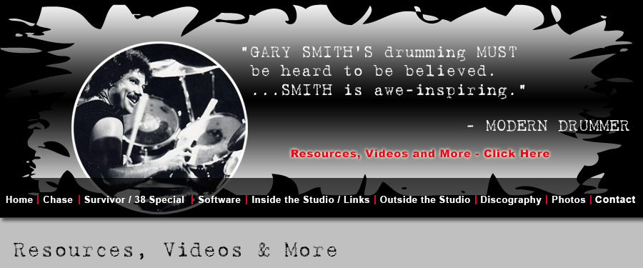Gary Smith, Drummer for Chase, Original Drummer for Survivor, Studio Drummer